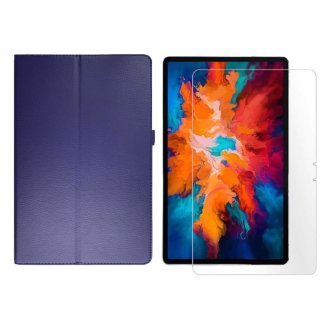 2in1 Tablet Set für Lenovo Tab P11 Pro TB-J706F 11.5 Zoll mit Magnet Cover Auto Sleep/Wake Ruhemodus + Schutzfolie Hülle Smart Case Hartglas