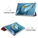 2in1 Tablet Set für Huawei MatePad Pro 2021 MRR-W29 10.8 Zoll mit Magnet Cover Auto Sleep/Wake Ruhemodus + Schutzfolie Hülle Smart Case Hartglas