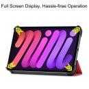 2in1 Tablet Set für Apple IPad Mini 6 2021 8.3 Zoll mit Magnet Cover Auto Sleep/Wake Ruhemodus + Schutzfolie Hülle Smart Case Hartglas