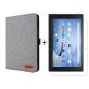 2in1 Set für Amazon Fire HD 10 / HD 10 Plus 11. Generation 2021 10.1 Zoll Tablet mit Schutzhülle + Schutzglas mit Auto Sleep/Wake Hülle