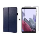 2in1 Tablet Set für Samsung Galaxy Tab A7 Lite T220 T225 8.7 Zoll mit Magnet Cover Auto Sleep/Wake Ruhemodus + Schutzfolie Hülle Smart Case Hartglas