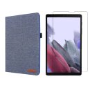 2in1 Set für Samsung Galaxy Tab A7 Lite T220 T225 8.7 Zoll Tablet mit Smartcover + Schutzglas mit Auto Sleep/Wake Magnetverschluss Hülle