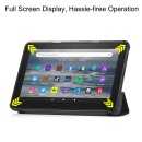 2in1 Set für Amazon Kindle Fire 7 12. Generation 2022 7 Zoll Tablet mit Smartcover + Schutzglas mit Auto Sleep/Wake Magnetverschluss Hülle