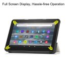 2in1 Set für Amazon Kindle Fire 7 12. Generation 2022 7 Zoll Tablet mit Schutzhülle + Schutzglas mit Auto Sleep/Wake Hülle