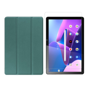 2in1 Set für Lenovo Tab M10 3. Generation 2022 TB-328F 10.1 Zoll Tablet mit Schutzhülle + Schutzglas mit Auto Sleep/Wake Hülle