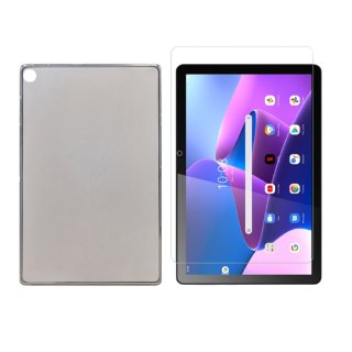 2in1 Tablet Set für Lenovo Tab M10 3. Generation 2022 TB-328F 10.1 Zoll mit Cover + Schutzfolie Hülle Smart Case Hartglas