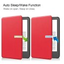 Tablet Hülle für Amazon Kindle eReader 11. Generation 2022 6 Zoll Slim Case Etui mit Standfunktion und Auto Sleep/Wake Funktion Rot