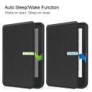 Hülle für Kobo Clara 2E N506 2022 / Tolino Shine 4 Smart Cover Etui mit Standfunktion und Auto Sleep/Wake Funktion Schwarz