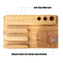 Handy Tablet Holz Organizer Multi Ständer Universal Ladestation für Smartphone, iPhone, iPad, E-Reader und Mehr Birke