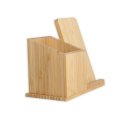 Wireless Bambus Qi Ladegerät Induktiv Kabellos Ladestation Schnellladung USB Micro B Holz Organizer Stiftehalter Schreibtisch